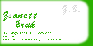 zsanett bruk business card